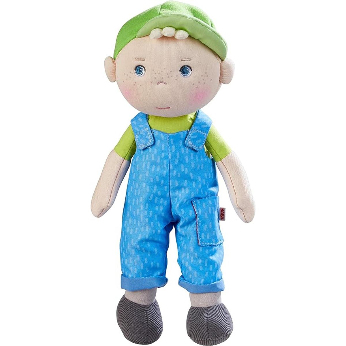 HABA Snug Up Muñeca suave de 10 pulgadas con cabello
