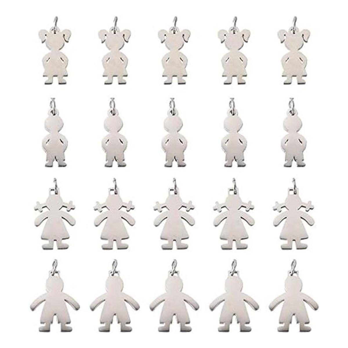 Pandahall 20 colgantes de acero inoxidable 304