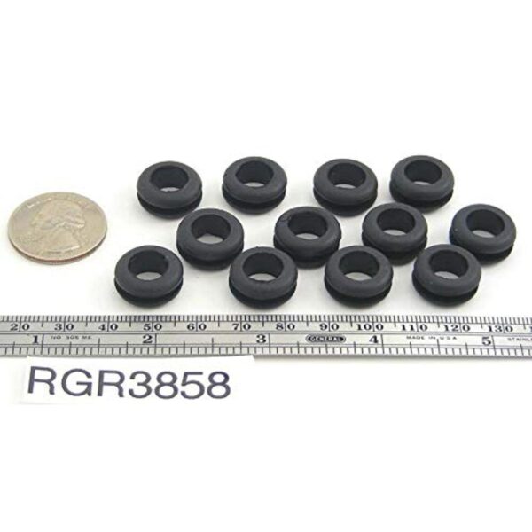 Pkg of 24 Black SBR Rubber Pushin Grommet Inner Diameter_5