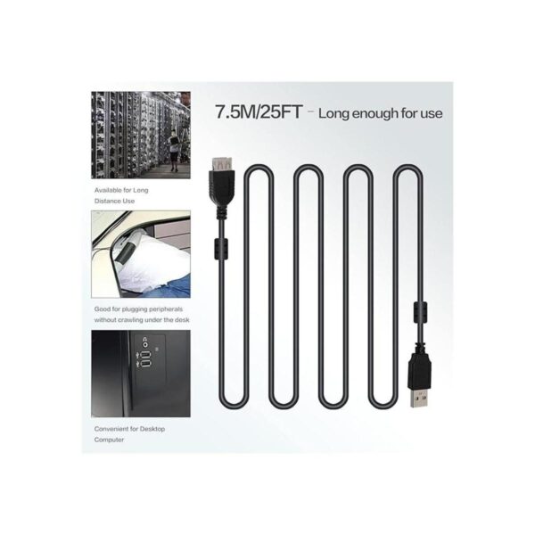 Inovat Cable alargador USB 2.0 macho a hembra tipo A 25