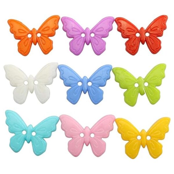 JCBIZ 60 botones de mariposa de dos ojos para_1