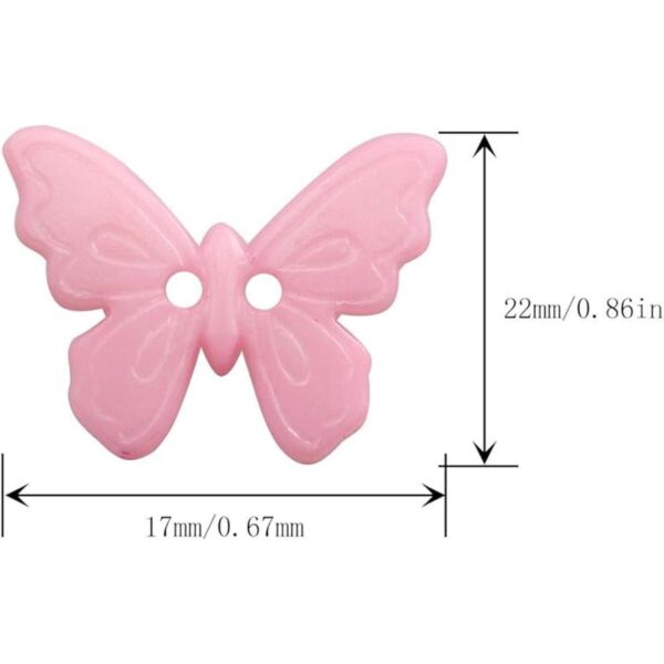 JCBIZ 60 botones de mariposa de dos ojos para_5