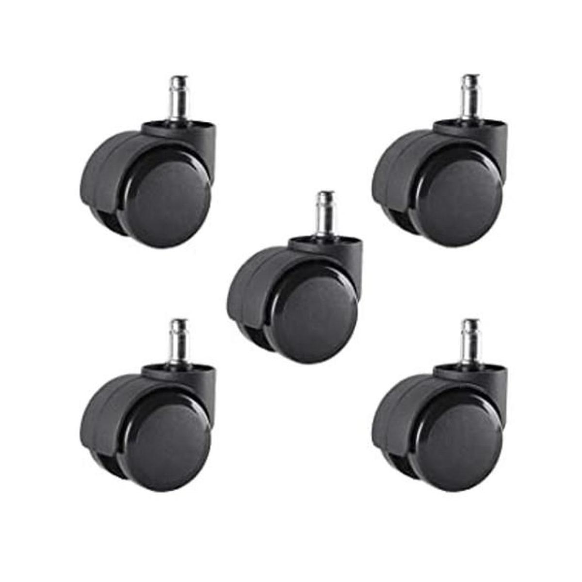 DGQ Juego de 5 ruedas de silla de oficina de 5 pulgadas de