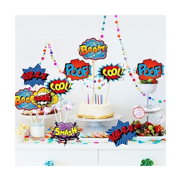 Blulu 30 Pieces Hero Themed Party Decorations Fun Hero_4