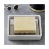 TOPSKY Jabonera de cerámica de acero inoxidable para baño_2