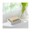 TOPSKY Jabonera de cerámica de acero inoxidable para baño_5