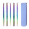 Rainbow 304 Stainless Steel Chopsticks Reusable Multicolor