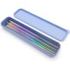 Rainbow 304 Stainless Steel Chopsticks Reusable Multicolor