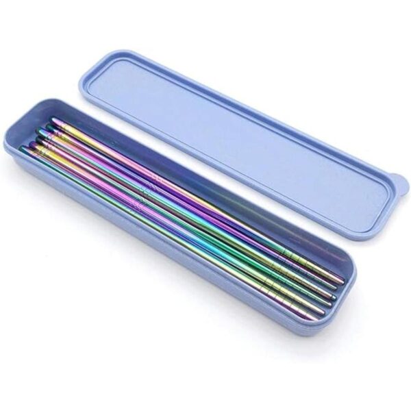 Rainbow 304 Stainless Steel Chopsticks Reusable Multicolor