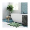 LIVILAN Alfombra de baño de hojas verdes suave con espuma_3