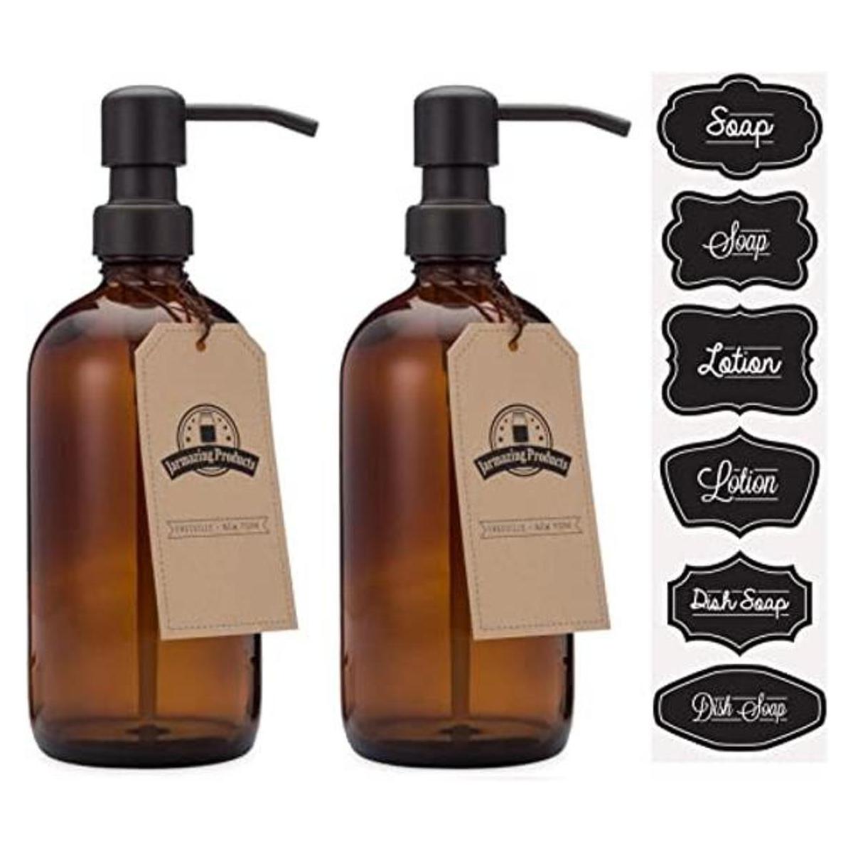 Jarmazing Products Dispensador de jabón y loción en tarro