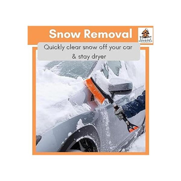 BIRDROCK HOME Snow Moover Cepillo de nieve con raspador_2