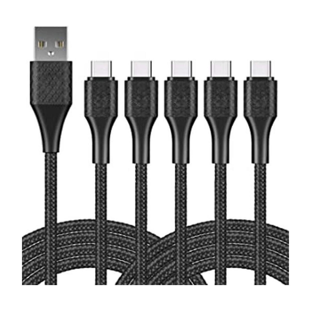 Cable cargador USB tipo C largo de carga rápida 6 pies 5