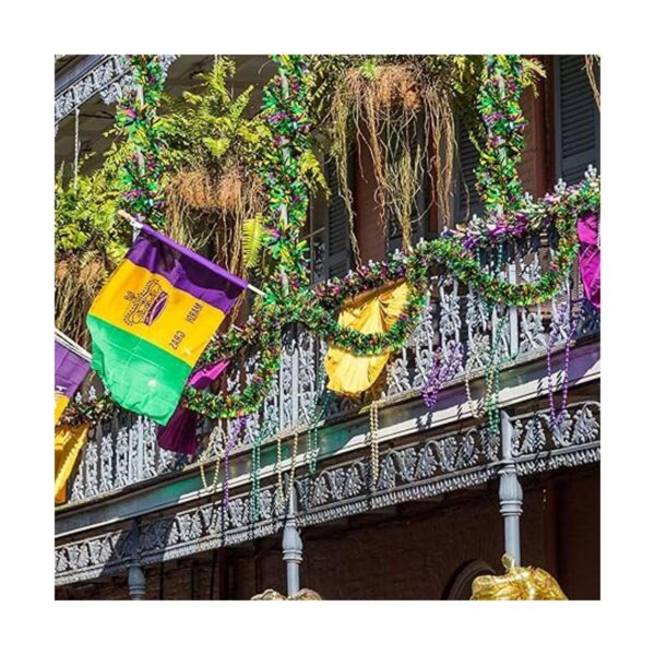 Mardi Gras Guirnalda de oropel metálica para festones con