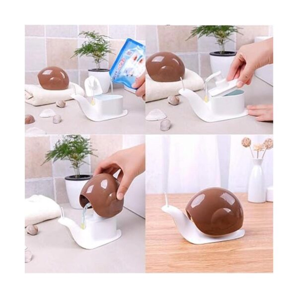 Hyever Cute Snail Dispensador de jabón de mano loción