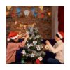 50 piezas de adornos de madera de Navidad colgantes en_4