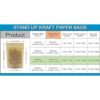 50 piezas de papel kraft transparente marrón Fornt para_2