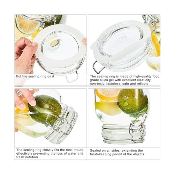 8 Pieces Silicone Jar Gaskets Replacement Silicone Seals_3
