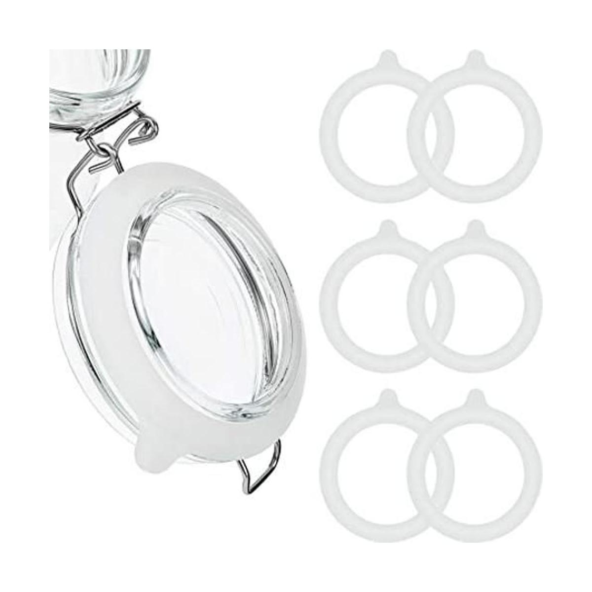 8 Pieces Silicone Jar Gaskets Replacement Silicone Seals