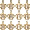 AUEAR Paquete de 100 colgantes de corona dorada de_1