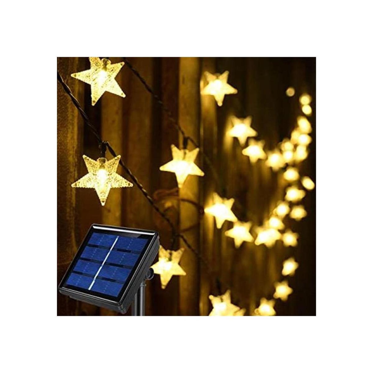 Abkshine 120 luces LED solares de 50 pies cadena de luces
