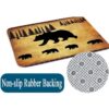 Alfombra de baño con diseño de oso negro tapete de baño_6