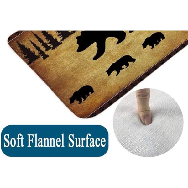 Alfombra de baño con diseño de oso negro tapete de baño_5