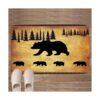 Alfombra de baño con diseño de oso negro tapete de baño_2