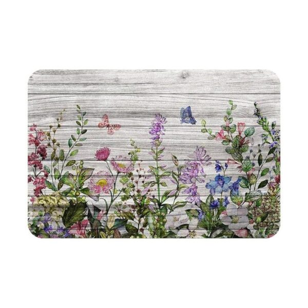 Alfombra de baño floral alfombra de baño de flores de_1
