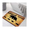 Alfombra de baño con diseño de oso negro tapete de baño_3