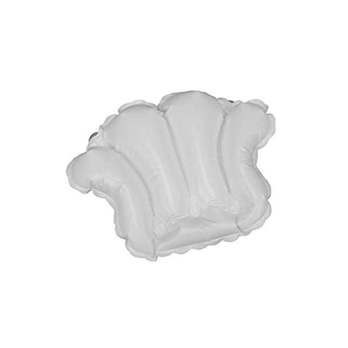 Almohada de baño en forma de concha de vinilo blanco