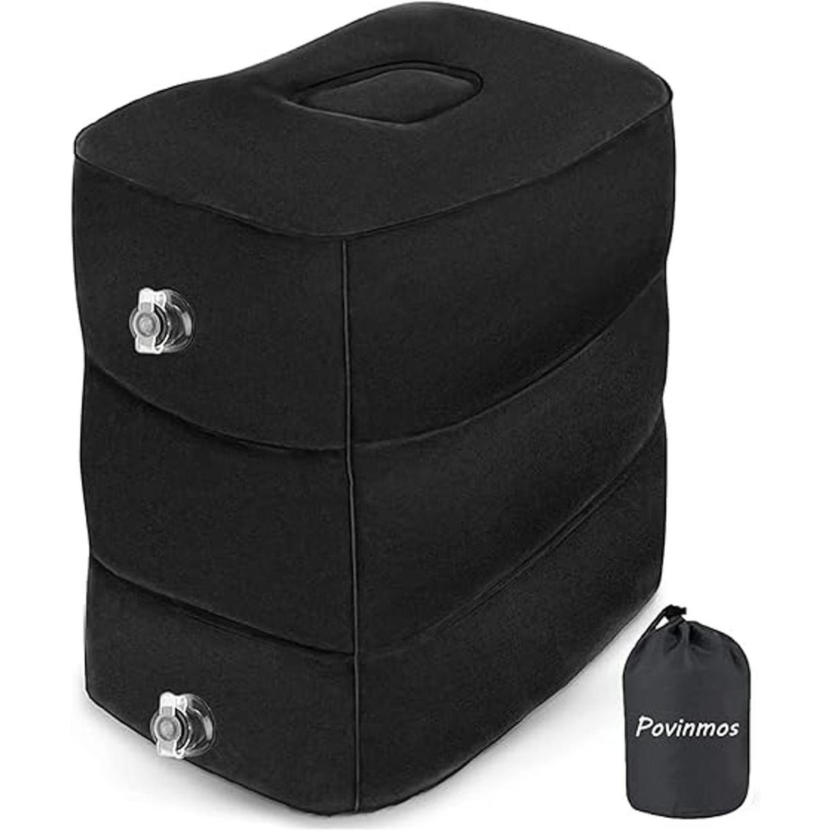 Almohada inflable para descansar pies para viajes en