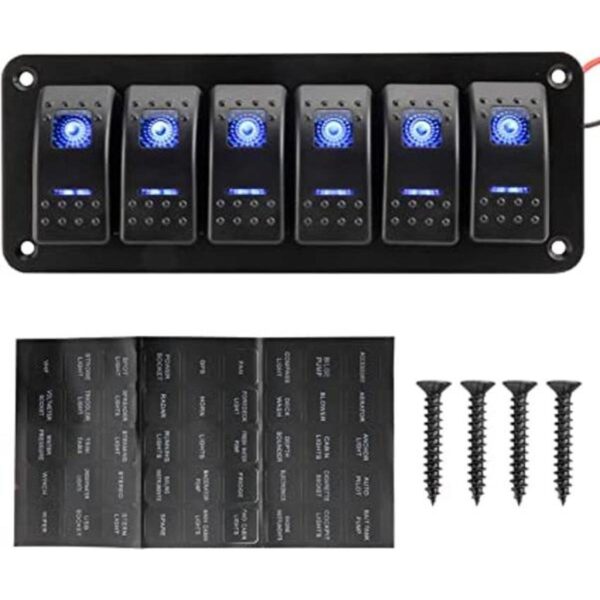 Amarine Made 1224 V Panel interruptor de barco iluminado_1