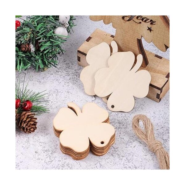 Amosfun 20 piezas de adornos de madera con forma de_6