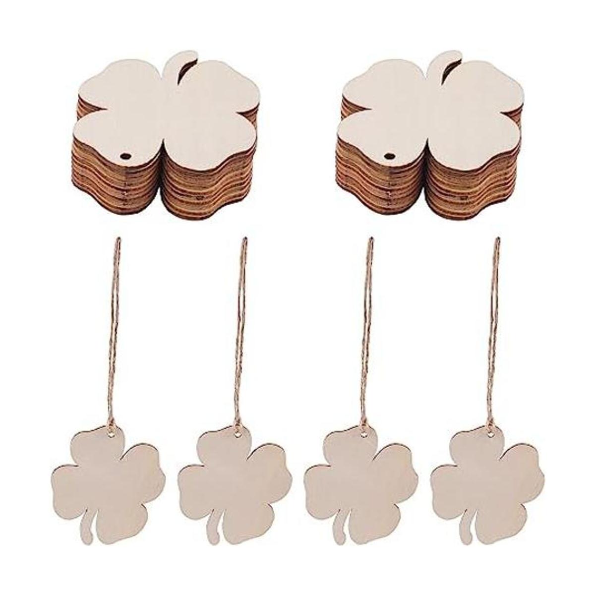 Amosfun 20 piezas de adornos de madera con forma de