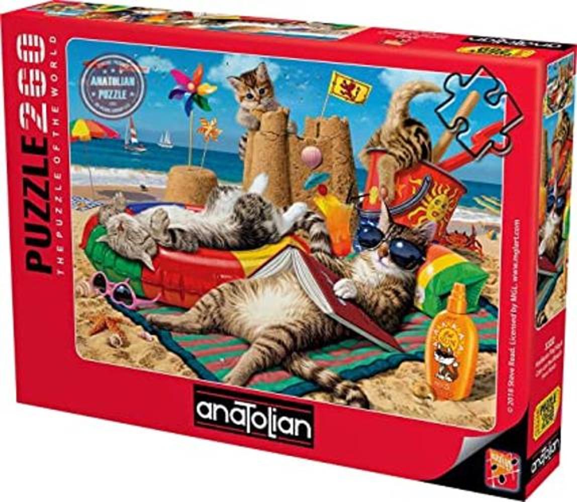 Anatolian Puzzle Gatos en la playa 260 piezas Jigsaw