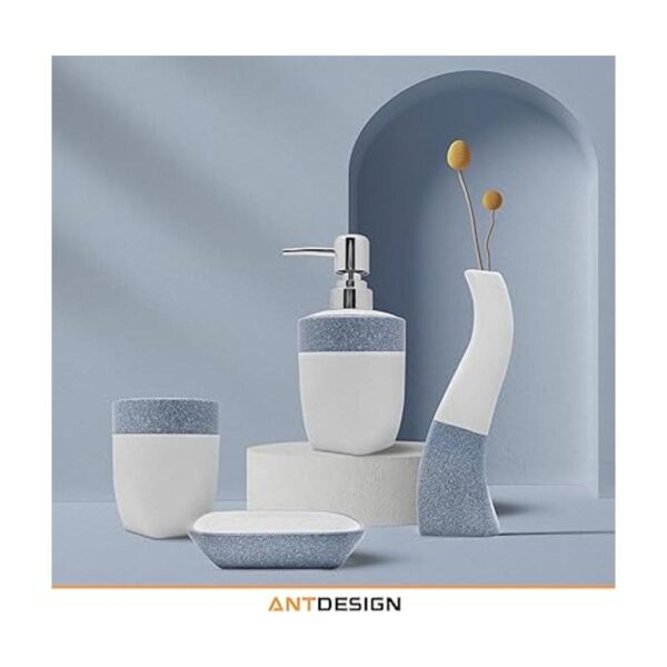 AntDesign Juego de 5 accesorios de baño azules incluye_2