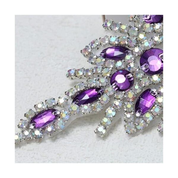 Aplique de diamantes de imitación para vestido de novia y_4