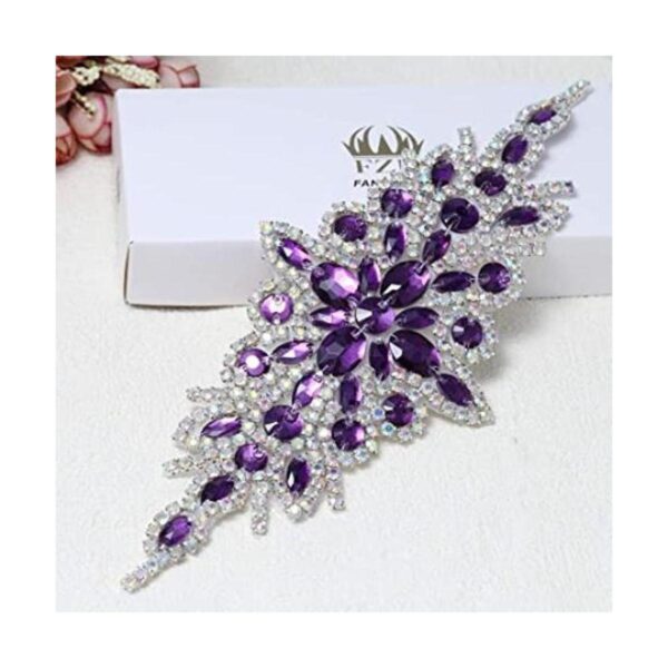 Aplique de diamantes de imitación para vestido de novia y_1