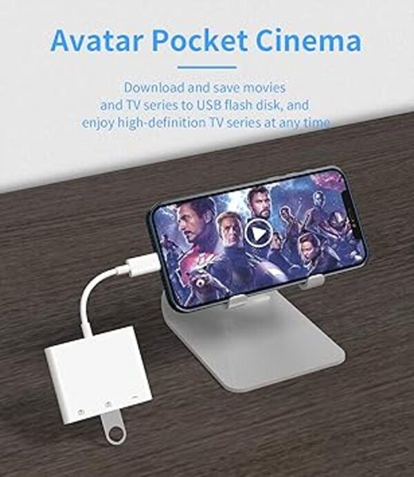 Apple Certified Lightning macho a USB hembra adaptador OTG_4
