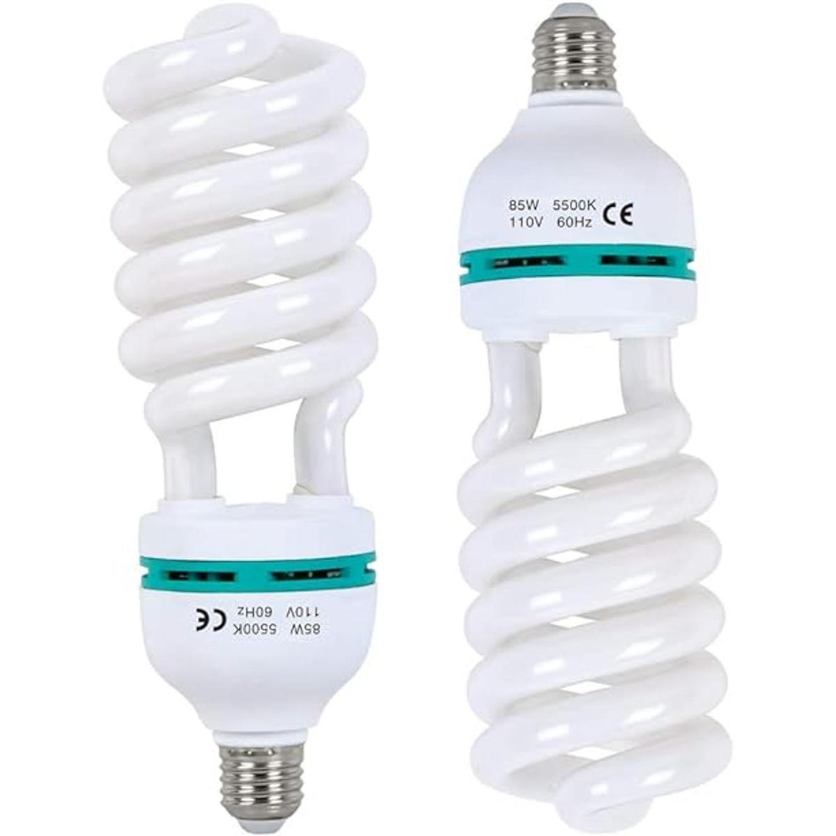 Aqirui 2 bombillas de 85 W 5500 K CFL de luz diurna en