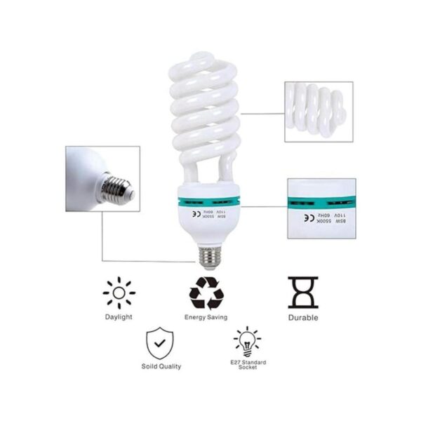 Aqirui Bombilla de 85 W 5500 K CFL de luz diurna en_2