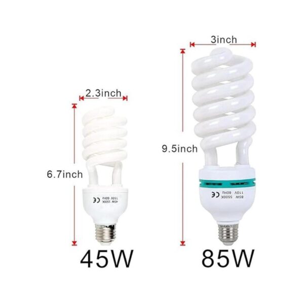 Aqirui Bombilla de 85 W 5500 K CFL de luz diurna en_3