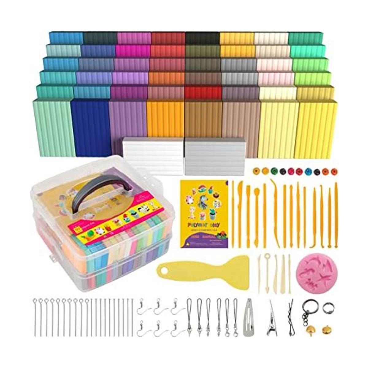Arcilla polimérica de 50 colores kit de iniciación de
