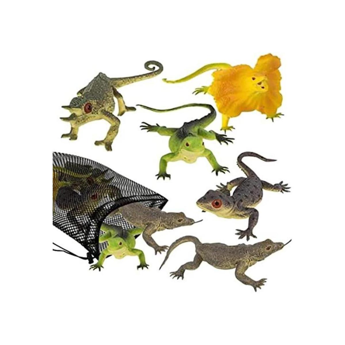 ArtCreativity Figuras de reptiles en bolsa de malla