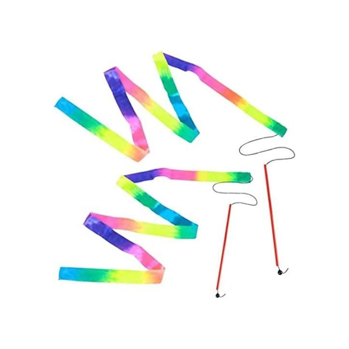 ArtCreativity Juego de 2 varitas de cinta de arco iris