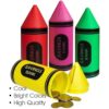 ArtCreativity Crayon Juego de 12 monedas para niños
