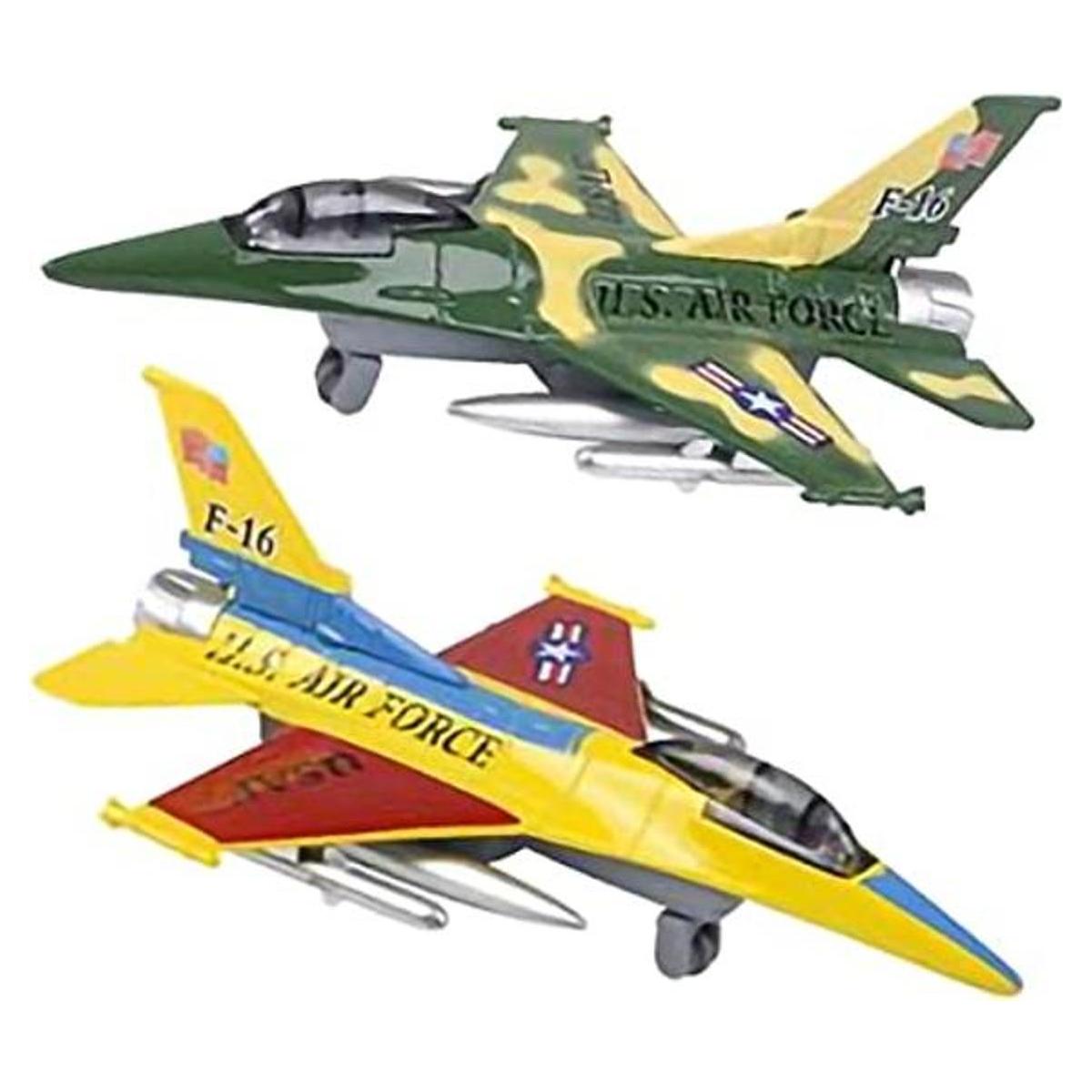 ArtCreativity Diecast F16 Jets con mecanismo de retroceso