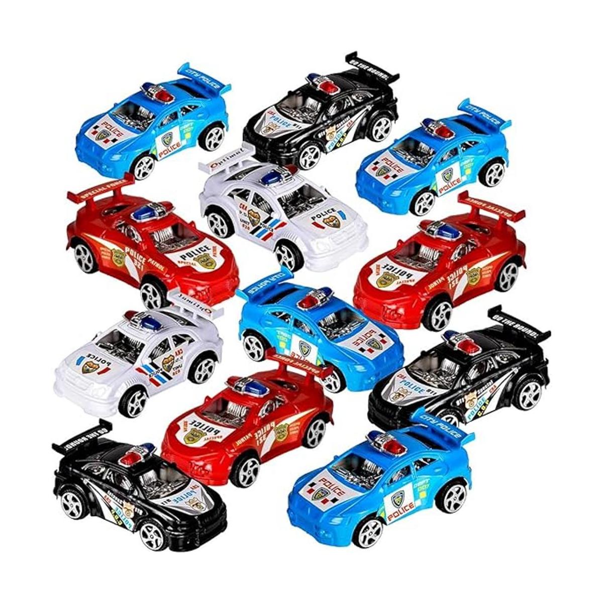 ArtCreativity Pullback Mini autos de juguete policial