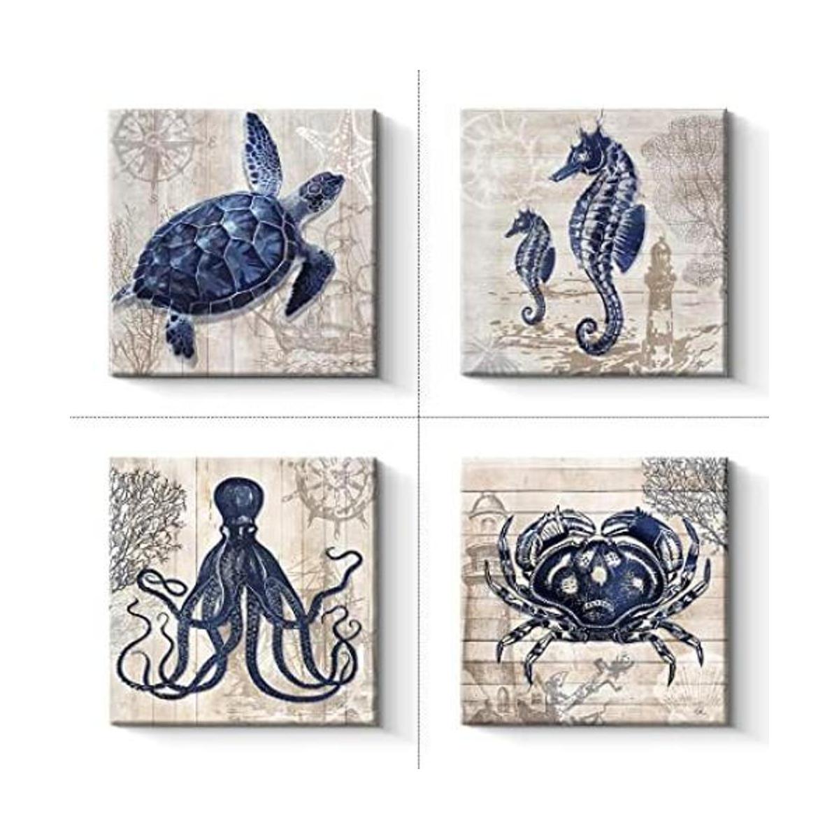 Arte de pared en lienzo para decoración de baño 4